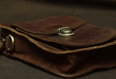 MEN LEATHER Cell Phone Holster Belt Pouch Mini Side Bag for Men