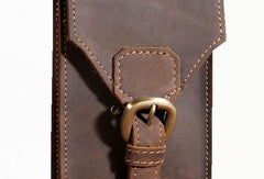 Cool MEN LEATHER Cell Phone Holsters Belt Pouch for Men