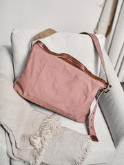 Canvas Womens Mens Pink Leather Large Messenger Bag Courier Bag Green Postman Bag for Men Women