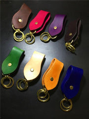 Moto Leather Brass Keyring Biker KeyChain Leather Keyrings Moto Key Holders Key Chain Key Ring for Men