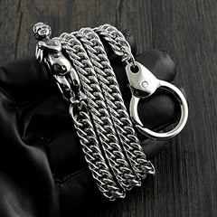 SOLID STAINLESS STEEL BIKER Cool WALLET CHAIN LONG PANTS CHAIN Jeans Chain Jean Chain FOR MEN