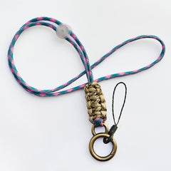 Nylon Lanyards for Id Badge Nylon Braided Keychain Key Ring for Men Women