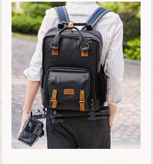 CANVAS WATERPROOF MENS 15'' CANON CAMERA BACKPACK LARGE NIKON CAMERA BAG DSLR CAMERA BAG FOR MEN