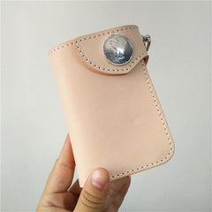 [On Sale] Handmade Mens Leather Small Wallets Cool billfold Wallet for Men