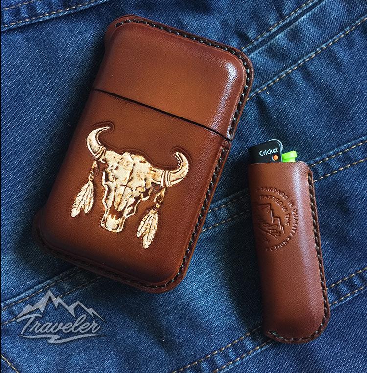 leather cigarette case india dunhill Brown Leather Cigarette Case with
