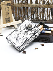 Cool Leather Mens Engraved Floral Cigarette Holder Handmade Cigarette Holder Cases for Men