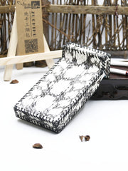 Cute Handmade Snake Leather Womens White Cigarette Holder Case for Women