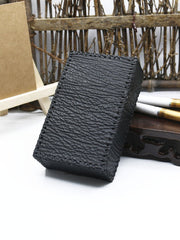 Handmade Cool Shark Leather Mens Cigarette Holder Case Black Cigarette Holder for Men