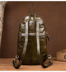 Green Cool Mens Leather Red Backpack Brown Satchel Backpacks School Backpacks for men