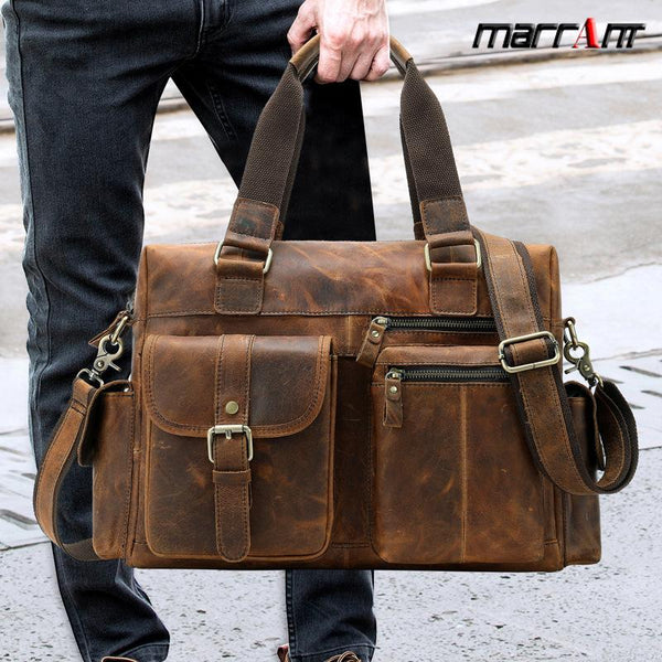 Cool Leather Men Large Overnight Bag Travel Bags Weekender Bags For Men