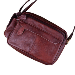 Genuine Leather Messenger Bag Cool Chest Bag Crossbody Bag Travel Bag Hiking Bag for men