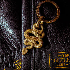 Snake Keyrings Brass Moto KeyChains Snake Hook Keyrings Moto Key Holders Key Chain Key Rings for Men