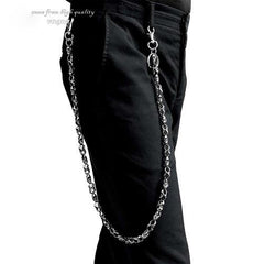 PUNK SKULL BIKER SILVER WALLET CHAIN LONG PANTS CHAIN SILVER SKULL Jeans Chain Jean Chain FOR MEN