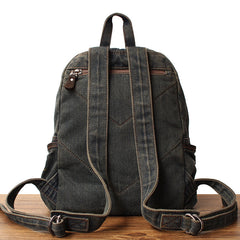 Denim Blue Womens Backpack School Backpack Blue Denim Laptop Backpack For Men