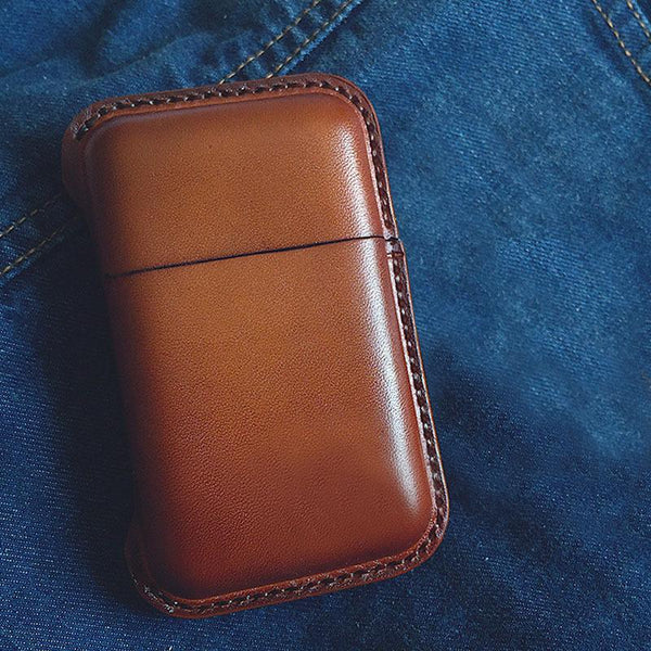 cigarettes holder case​ Brown Leather Cigarette Case Mens Vintage Leather Cigarette Cases Custom Cigarette Case Leather for Men