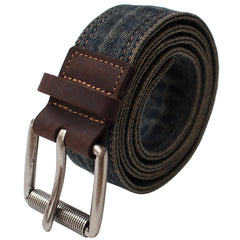 Vintage Mens Denim Slim Belts Denim Blue Belts Vintage Belts For Men