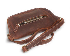 Vintage Brown Leather Men's Fanny Pack Hip Pack Waist Bag For Men