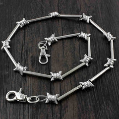Punk Metal Pants Barbed Wire Long Wallet Chain Jeans Chain Jean Chain Biker Wallet Chain For Men