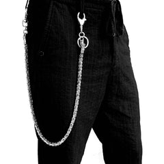 Badass Dragon Silver Long Biker Chain Wallet STAINLESS STEEL Pants Chain Wallet Chain For Men