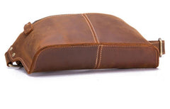 Retro Brown LEATHER MENS FANNY PACK FOR MEN BUMBAG Vintage WAIST BAGS