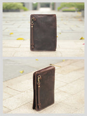 Cool Business Leather Mens Small Messenger Bag Wristlet Bag Side Bag Purse Clutch For Men