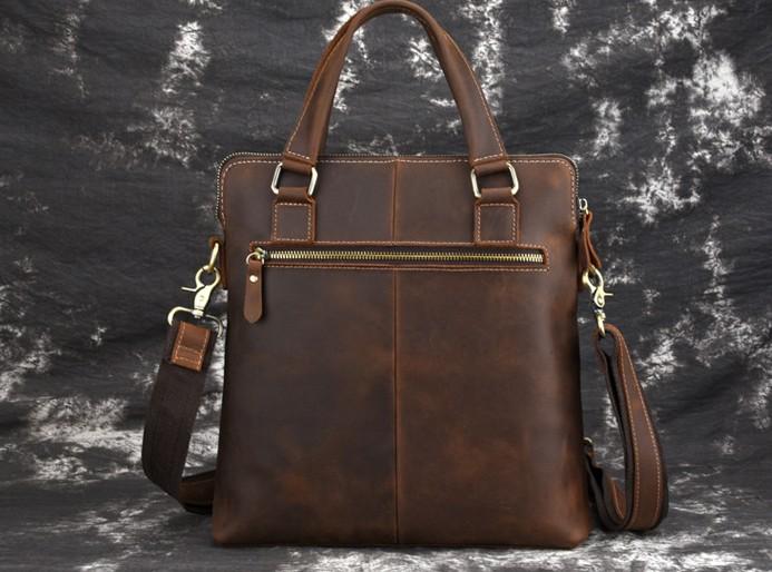 Retro Leather Men Vintage Briefcase Handbags Shoulder Bags Business Ba ...