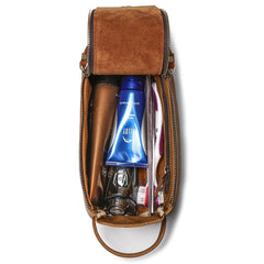 Cool Brown Leather Men's Box Clutch Bag Portable Bag Mini Handbag for Men