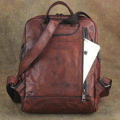 Vintage Leather Men's Backpack 13'' Laptop Backpack School Backpack For Men