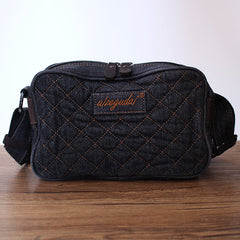 Womens Denim Small Quilted Shoulder Bags Denim Quilted Messenger Bag Quilted Crossbody Bag For Men