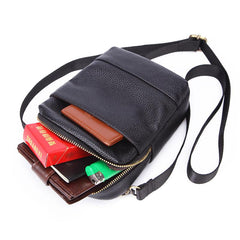 Fashion Brown Leather Men's Belt Pouch Belt Bag Black Mini Side Bag For Men