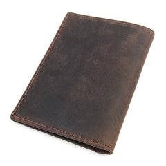 Slim RFID Men's Leather Bifold Passport Wallet Travel Wallet Ticket Wallet For Men