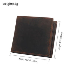 RFID Leather Mens Small Bifold Wallet billfold Wallets Front Pocket Wallets for Men