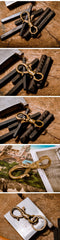Skull&Snake Keyrings Brass Moto KeyChain Hook Keyring Skull Moto Key Holder Key Chain Key Rings for Men