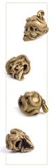 Skull&Snake Keyrings Brass Moto KeyChain Hook Keyring Skull Moto Key Holder Key Chain Key Rings for Men