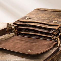 Small Leather Vintage Mens Cool Messenger Bags Side Bag Shoulder Bags  for Men