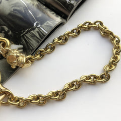 Solid Brass Cool Punk Rock Skull Wallet Chain Biker Trucker Wallet Chain Trucker Wallet Chain for Men