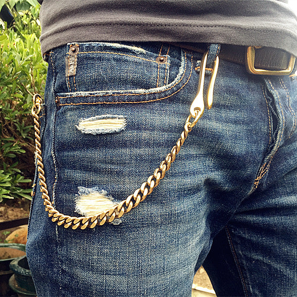 32'' Metal BIKER SILVER WALLET CHAIN LONG Safety Pin PANTS CHAIN Jeans –  iChainWallets