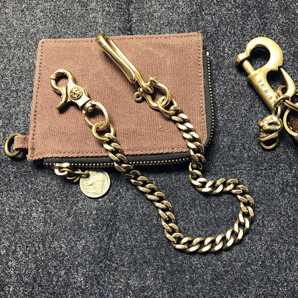 Solid Brass Wallet Chain Cool Biker Wallet Chain Wallet Chain Brass​ Pants Chain for Men