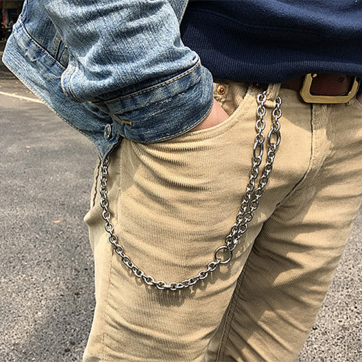 Solid Stainless Steel Cool Punk Rock Wallet Chain Biker Trucker Wallet iChainWallets