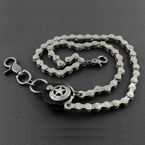 Solid Stainless Steel Star Bike Chain Wallet Chain Cool Punk Rock Biker Trucker Wallet Chain Trucker Wallet Chain for Men
