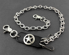 Solid Stainless Steel Star Wallet Chain Cool Punk Rock Biker Trucker Wallet Chain Trucker Wallet Chain for Men