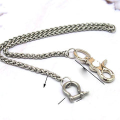 Solid Stainless Steel 18''Long SilverKey Chain Wallet Chain Pants Chain For Men