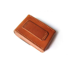 Cool Handmade Brown Leather Mens Cigarette Case with Belt Loop for Men