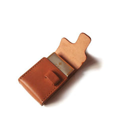 Cool Brown Leather Mens Cigarette Case Cigarette Holder Case for Men