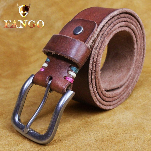 Genuine Leather Mens Leather Men Brown Black Belt for Men Cool Leather Belt