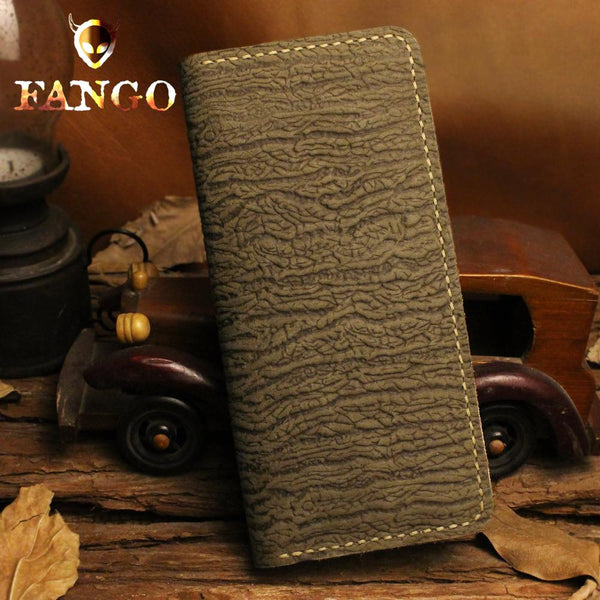 Handmade Leather Mens Cool Travel Long Wallet Card Holder Card Slim Clutch Wallets for Men