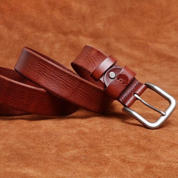 Genuine Leather Mens Leather Men Brown Black Belt for Men Cool Leather Belt