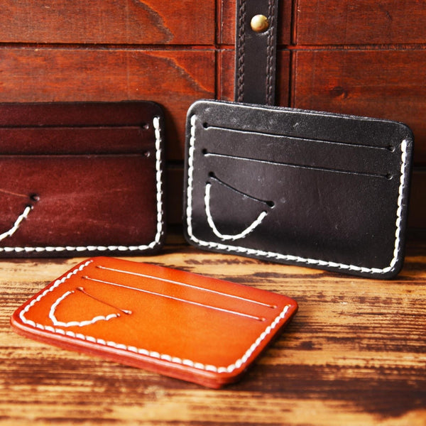 Handmade Mens Cool billfold Leather Wallet Men Small Card Slim Wallets for Men - iChainWallets