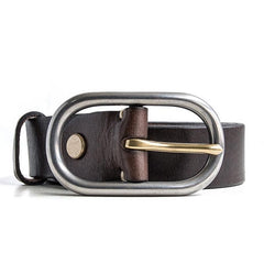 Handmade Genuine Custom Leather Mens Leather Men Coffee Beige Belt for Men