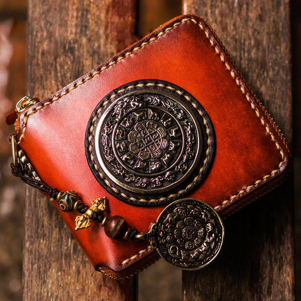 Cool Leather Tooled Dragon&Skull Biker Wallet Handmade Biker Chain Wal –  imessengerbags
